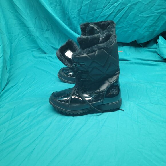 Totes Womens Black Winter Boots Insulated Waterproof Snow Boots Lace-Up Size 8 A - Picture 2 of 10
